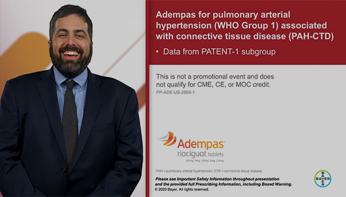 RESULTS FROM PAH-CTD ADULT PATIENTS IN PATENT-1