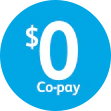 Zero co-pay icon