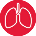 Lungs icon in red